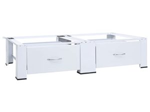 Double Washing and Drying Machine Pedestal Base Stand with Drawer Storage Stacking Kit Shelf Dryer Mini Refrigerator Cabinet Stackable Kit Utility Room