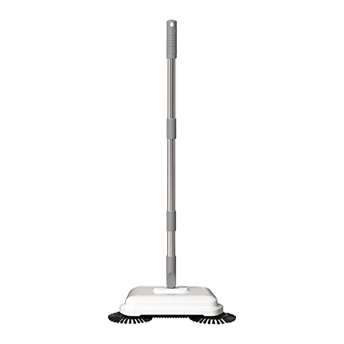 Hand Push Sweeper Home Sweeping Mopping Machine Vacuum Cleaner Natural Sweep Carpet and Floor Sweeper with Dual Rotating System and 2 Corner Edge Brushes Cleaning Sweeper Tool Hand Push Sweeper Home Sweeping Mopping Machine Vacuum Cleaner Natural Sweep Carpet and Floor Sweeper with Dual Rotating System and 2 Corner Edge Brushes Cleaning Sweeper Tool
