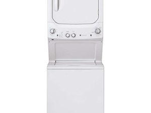GE GUD27ESSMWW Unitized Spacemaker 3.8 Washer with Stainless Steel Basket and 5.9 Cu. Ft. Capacity Electric Dryer