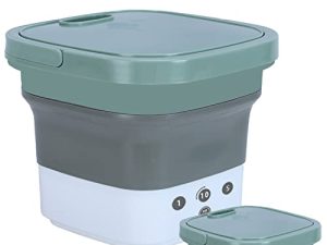 ET-LIXIN Portable Folding Washing Machine For Socks Underwear Mini washer For Outdoor RV (GREEN)