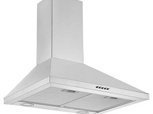 Ancona AN-1534 24" 440 CFM Convertible Wall Mount Pyramid Range Hood in Stainless Steel