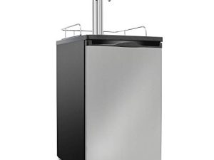 Ivation Full Size Kegerator | Dual Tap Draft Beer Dispenser & Universal Beverage Cooler | CO2 Cylinder