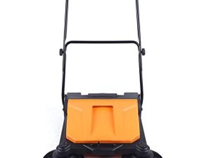 VPABES Walk-Behind Hand Push Floor Sweeper 26" Outdoor and Indoor Sweeper Twin Push Sweeper with Dual Side Broom Commercial Floor Sweeper