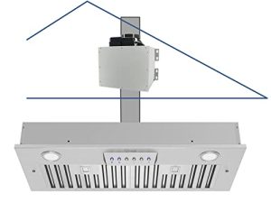 Awoco 11-3/4"D Super Quiet Split Insert Stainless Steel Range Hood