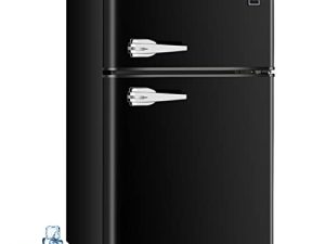 Kndko Compact Refrigerator 3.2 CU.FT. Fridge with Freezer - Dual Door Fridge - Adjustable Temperature