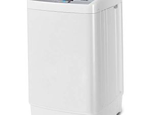 Giantex Full-Automatic Washing Machine Portable Compact 1.34 Cu.ft Laundry Washer Spin with Drain Pump