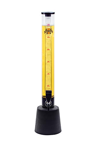 BeerSquad Beer Tower - 3L 100 oz. Clear Beverage Tower Dispenser with Included Ice Tube BeerSquad Beer Tower - 3L 100 oz. Clear Beverage Tower Dispenser with Included Ice Tube