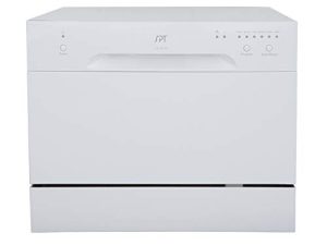 SPT SD-2213W ENERGY STAR Compact Countertop Dishwasher - Portable Dishwasher with Stainless Steel Interior and 6 Place Settings Rack Silverware Basket for Apartment Office And Home Kitchen
