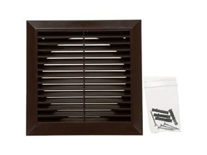 Vent Systems 6" Duct - 8" x 8" Outside Inch Air Vent Cover - Bathroom Exhaust Vents Pipe - White Louvered Outdoor Dryer Vent Cover - Brown 150 mm 200 x 200 mm