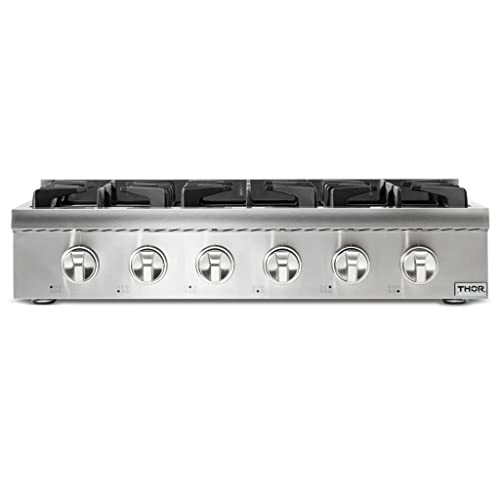 Thorkitchen Pro-Style Gas Rangetop with 6 Sealed Burners 36 - Inch Thorkitchen Pro-Style Gas Rangetop with 6 Sealed Burners 36 - Inch