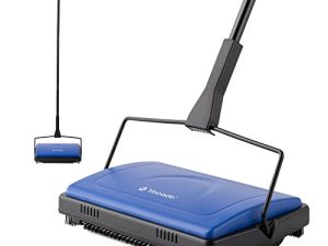 Yocada Carpet Sweeper Cleaner for Home Office Low Carpets Rugs Undercoat Carpets Pet Hair Dust Scraps Paper Small Rubbish Cleaning with a Brush Dark Blue