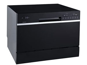 EdgeStar DWP62BL 6 Place Setting Energy Star Rated Portable Countertop Dishwasher - Black