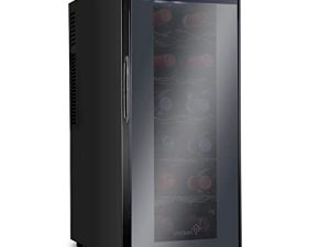 Ivation 12 Bottle Thermoelectric Red And White Wine Cooler/Chiller Counter Top Wine Cellar with Digital Temperature Display