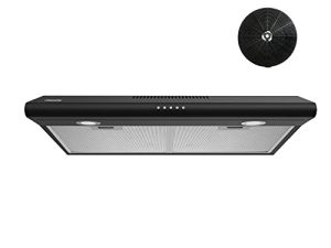 FIREGAS Black Under Cabinet Range Hood 30 inch