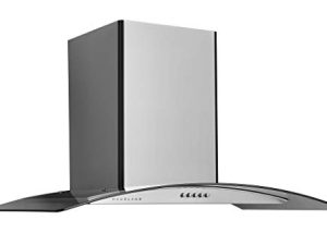 Hauslane | Chef Series Range Hood WM-600 Wall Mount Range Hood | European Style with Stainless Steel and Tempered Glass | 3 Speed