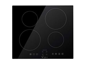 Empava 24” Electric Stove Induction Cooktop with 4 Power Boost Burners Smooth Surface Vitro Ceramic Glass in Black