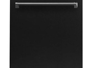 ZLINE 24 in. Top Control Dishwasher in Black Matte 120-Volt with Stainless Steel Tub and Traditional Style Handle