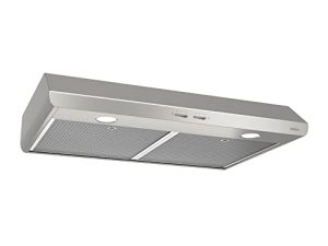Broan-NuTone BKSH130SS Sahale 30-inch Under-Cabinet Easy Install 4-Way Convertible Range Hood with 2-Speed Exhaust Fan and Light