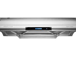 Hauslane | Chef Series 30” C400 Range Hood Slim Under Cabinet Kitchen Extractor - Stainless Steel Design with Self Cleaning - 6-Speed Setting Exhaust Fan and Halogen Lamp - 3-Way Venting