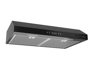 Broan-NuTone BCDJ130BL Glacier Sahale 30-inch Under-Cabinet Easy Install 4-Way Convertible Range Hood with 3-Speed Exhaust Fan and Light