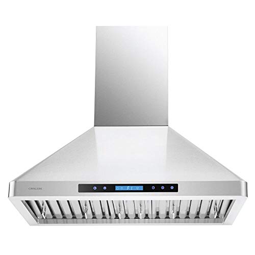 CAVALIERE 30" Inch Wall Mounted Stainless Steel Kitchen Range Hood 900 CFM CAVALIERE 30" Inch Wall Mounted Stainless Steel Kitchen Range Hood 900 CFM