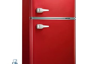 Kndko Compact Refrigerator 3.2 CU.FT. Fridge with Freezer - Dual Door Fridge - Adjustable Temperature