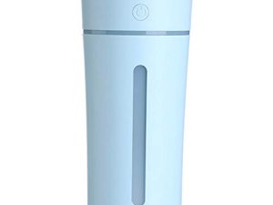 W/a/n/g 270ML Cup Air Humidifier USB Aroma Essential Oil Diffuser for Home Office LED NightLight Lamp (Color : Blue)