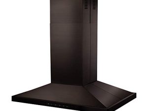 ZLINE 36" Convertible Vent Island Mount Range Hood in Black Stainless Steel (BSGL2iN-36)