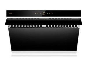 FOTILE JQG7505 30” Under-Cabinet or Wall-Mount Range Hood | Dual DC-Motor | Side Draft Design | Hands Free On and Off | Touchscreen with 4 Speed Level | Modern Kitchen Onyx Black Glass