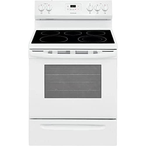 Frigidaire FCRE3052AW 30" Freestanding Electric Range with 5.3 cu. ft. Capacity Quick Boil Store-More Storage Drawer and SpaceWise Expandable Elements in White Frigidaire FCRE3052AW 30" Freestanding Electric Range with 5.3 cu. ft. Capacity Quick Boil Store-More Storage Drawer and SpaceWise Expandable Elements in White