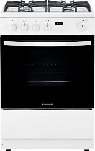 Frigidaire 24 in. 1.9 Cu. Ft. Gas Range in White with Continuous Cast Iron Grates Frigidaire 24 in. 1.9 Cu. Ft. Gas Range in White with Continuous Cast Iron Grates