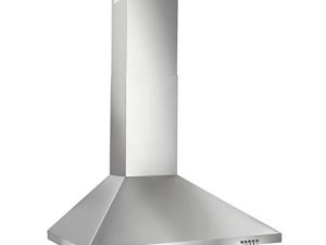 Broan-NuTone BW5030SSL Stainless Steel LED 30-inch Wall-Mount Convertible Chimney-Style Range Hood with 3-Speed Exhaust Fan and Light