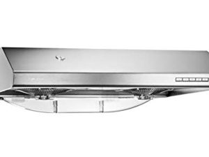 Pacific Kitchen Vent Hood AC30BS – 30 Inch Under Cabinet Range Hood – Filterless Modern Stainless Steel Hood Vent with 900 CFM Suction