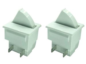 2 Pin Refrigerator Door Light Switch by DTAIR Replacement for Whirlpool GE Kenmore Maytag KitchenAid Admiral Amana Crosley Refrigerator(Pack of 2)