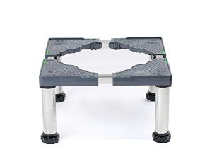 Heightening Stainless Steel Shelf Holder Washing Machine and Refrigerator Stand 24-27cm A Tumble Dyer Floor Trays Extendable Appliance Base for Vertical Air Conditioner -4 Legs