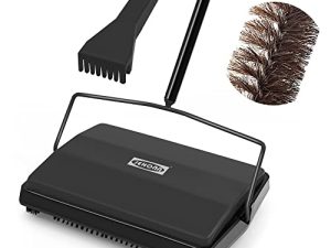 JEHONN Carpet Floor Sweeper Manual with Horsehair