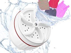 Andoer Ultrasonic Turbo Washing Machine Portable Mini Washer with USB Power Supply Suction Cups for Home Travel Business Trip