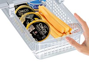 Skywin Refrigerator Drawer - Snap-on Drawer for Refrigerator Organizes and Protects Food - Adjustable and Space Saving Storage Container For Refrigerator