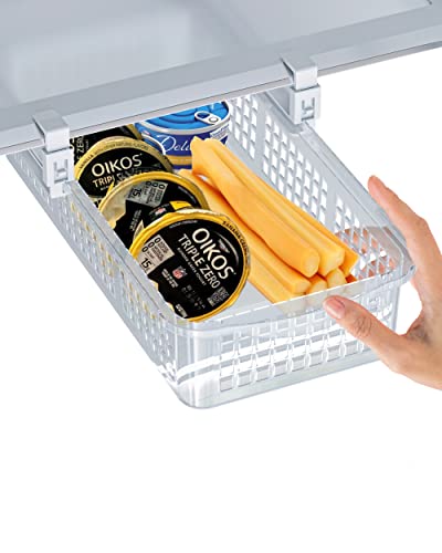 Skywin Refrigerator Drawer - Snap-on Drawer for Refrigerator Organizes and Protects Food - Adjustable and Space Saving Storage Container For Refrigerator Skywin Refrigerator Drawer - Snap-on Drawer for Refrigerator Organizes and Protects Food - Adjustable and Space Saving Storage Container For Refrigerator