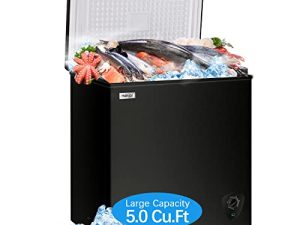Chest Freezer 5.0 Cu.Ft Black Compact Freezer