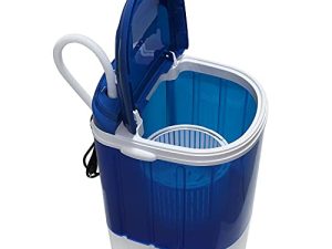 HTTMT- 7LB Capacity Portable Mini Washing Machine w/Spinner Timer Control Compact Clothes Laundry Washing Machine For Apartment Traveling RV Water Saving Kids [P/N: ET-HOME007-BLUE]