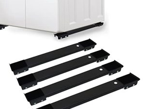 [LOSCHEN] Heavy Duty Appliance Rollers Pair Move Tools Adjustable Mobile Washing Machine Stand Base for Washing Machines