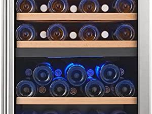 FOVOMI 20" Wine Cooler Fridge 52 Bottles (Bordeaux 750ml) Compressor Wine Cellars