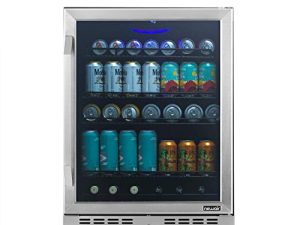NewAir 24" Beverage Refrigerator Cooler - 177 Can Capacity - Stainless Steal With Built In Mini Fridge and Glass Door | Cool your Soda
