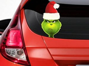 Ntpwenla Christmas Green Monster Window Stickers