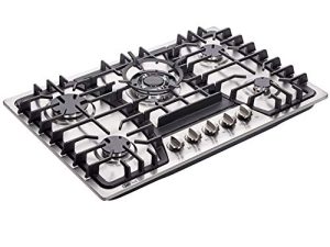 Deli-kit 30 inch Gas Cooktops Dual Fuel Sealed 5 Burners Gas Cooktop Built-In Stainless Steel Gas Hob DK257-A03 Gas Cooktop