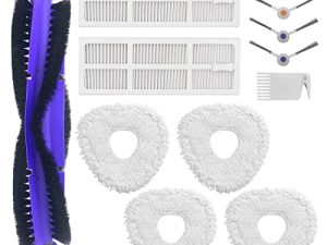 VACUSHOP Vacuum Accessories Replacement for Narwal Freo Versatile Self Mop Clean Robot Reusable Hard Floor Expert Wet Compatible Microfiber Soft x1 Main Brush x4 Mop Pad x2 Filter x4 Edge Brush Set