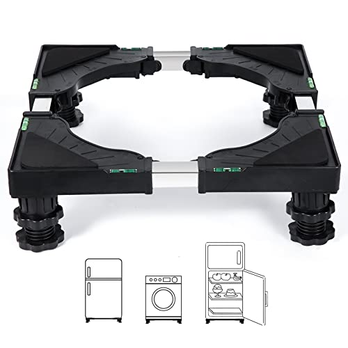 Nefish Mini Fridge Stand Universal Stand Base Adjustable Refrigerator Stand with 4 Strong Feet Washing Machine Pedestal Multi-Functional Base for Dryer (Black) Nefish Mini Fridge Stand Universal Stand Base Adjustable Refrigerator Stand with 4 Strong Feet Washing Machine Pedestal Multi-Functional Base for Dryer (Black)