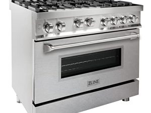 ZLINE 36 in. Professional Gas on Gas Range in Stainless Steel with Snow Finish Door (RG-SN-36)