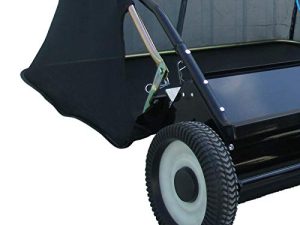 Yard Tuff 42 Inch Quick Assembly Tow Style Lawn Yard Sweeper with Brush Height Adjustment and Mesh Bag for Debris